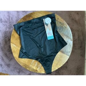 NWT Assets by Spanx Black‎ Shaping High Waisted Thong Size 1X